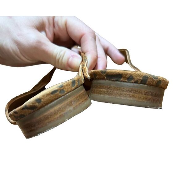 ANTHROPOLOGIE COCONUTS by MATISSE Animal-Printed Flats Sz 9 brown black leopard - Picture 4 of 10